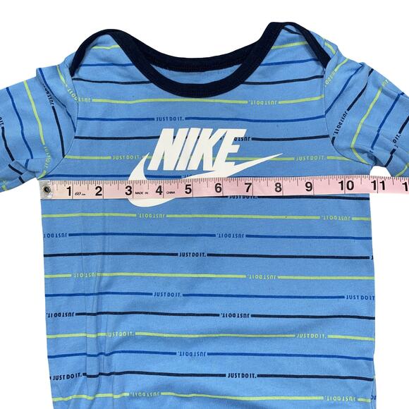 NIKE Just Do It 2 Pack Long Sleeve bodysuit onesies 24M Blue - Picture 6 of 12